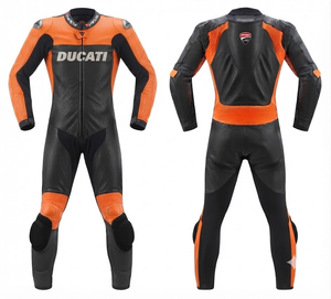 Traje de Carreras de Cuero de Vaca/Canguro Rucati para Hombre, Mono de Una Pieza con Armadura de Nivel 2 CE, Hecho a Medida, Protección OEM - Product Image 1