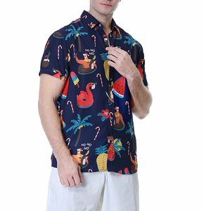High Quality Sublimation Beach <b>Shirt</b> Lightweight Tropical Print Summer <b>Shirt</b> Professional Supplier - Product Image 6