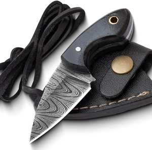 มีดล่าสัตว์เหล็กดามัสกัสทำมือ LEGACY BLADES มีดสกินเนอร์แบบกำหนดเอง ด้ามไม้ อุปกรณ์ตั้งแคมป์กลางแจ้ง แบรนด์ส่วนตัว - Product Image 1