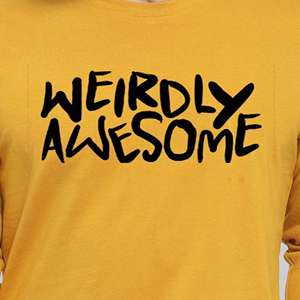 T-shirt à manches longues personnalisé avec impression de texte graffiti pour hommes, coton moutarde, streetwear, OEM, vente en gros BD - Product Image 5