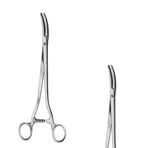 คีมหนีบพาราเมเทรียมแบบแมนนวลสำหรับการผ่าตัดมดลูกขากรรไกรเหนือชั้นคันชักสีทองสองอันทำจากสเตนเลสขนาด203มม. - Product Image 1
