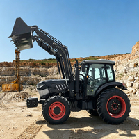 Tracteur agricole puissant 50 CV 4x4 4WD avec moteur diesel YTO et boîte de vitesses à transmission automatique, économie d'énergie pour l'agriculture