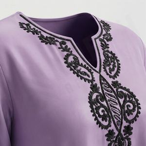 อาบายะห์ผู้หญิงคุณภาพสูงสไตล์ใหม่ ผู้ผลิตเสื้อผ้าอิสลามมืออาชีพ แห้งเร็ว ระบายอากาศได้ดี แขนยาว รับสั่งทำ - Product Image 4