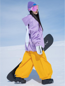 Pantalon de ski/snowboard d'hiver imperméable de haute qualité avec logo personnalisé, impression sérigraphique, coupe régulière, 100% nylon, fermeture élastique - Product Image 4
