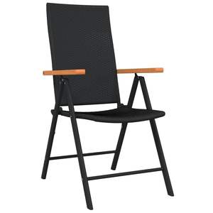 Set da Pranzo Nero per Giardino, Arredamento da Esterno per Patio - Product Image 3