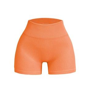 Shorts de sport moulants pour femme, taille haute élastique, effet push-up fessier, style cycliste, pour la course et la gym, motif uni - Product Image 5