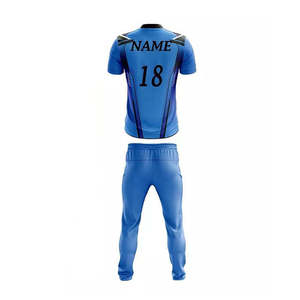Uniforme de cricket personnalisé en gros pour hommes et garçons avec logo d'équipe et noms imprimés sur le maillot et le pantalon - Product Image 2