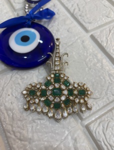 Gold Plated <b>Silver</b> Personalised <b>Sword</b> Brooch Flower Design Green Crystal Moissanite Rhinestones Men's Fashion Clothes Accessory - Product Image 5