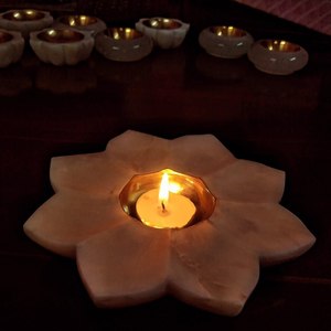 SCI Star Crafts India Eco-Friendly Decorative Hand Carved Metal Wooden <b>Large</b> <b>Candle</b> Stand Holder for Christmas Home Dining Table - Product Image 6