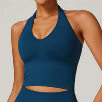 Combinaison de yoga sexy une pièce pour femme, en tissu Repreve écologique, extensible et sans coutures, avec empiècements en maille, idéale pour le fitness
