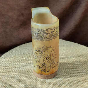Handmade Eco-Friendly Buffalo Horn Drinking Mug with Natural Shape for Rustic Beverage Serving Viking Style Drinkware Collection - Product Image 4