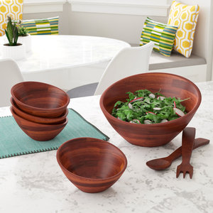 Tazón para Servir de Madera de Primera Calidad con Borde Bajo, Venta al Por Mayor |   Suministros para Restaurantes y Servicios de Catering Comercial - Product Image 6