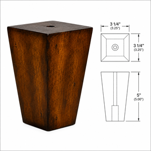 Pata de Mueble Cuadrada de Madera Maciza para Mesa, Estilo Tradicional, Pie de Repuesto Resistente, Pata de Sofá de Madera Maciza - Product Image 2