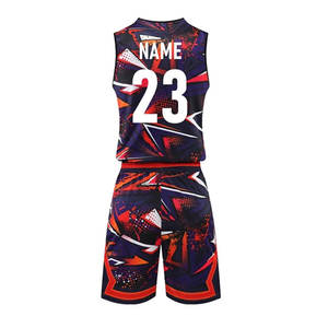 New Style Team Wear 100% Polyester Men's Basketball Uniform / Low Price Plain Men Basketball Uniform - Product Image 3