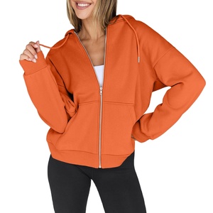 Mujeres en blanco de gran tamaño Drop Shoulder figuras de punto personalizado bordado Puff impresión Sudadera con capucha cómoda Terry Streetwear - Product Image 1
