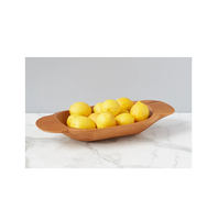 Cuencos grandes de madera para frutas, cuenco para mezclar, juego de cuencos de madera de acacia para ensalada con servidores, de forma redonda y color oscuro personalizado.