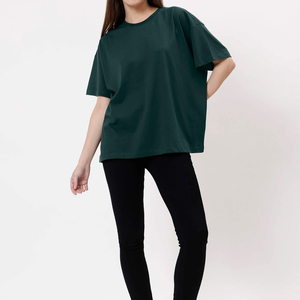 Nueva Llegada, Camiseta Casual Oversize para Mujer, Estilo Urbano, Ecológica, 100% Algodón, Transpirable, de Secado Rápido, Top de Verano con Logo - Product Image 3