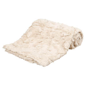 Couverture douce beige 100 x 70 cm pour animaux de compagnie et plaids - Product Image 1