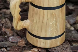 Taza de madera con tapa a prueba de fugas, aislamiento al vacío, taza de café, decoración de lujo para el hogar, tazas de café novedosas con forma de barril de madera - Product Image 4