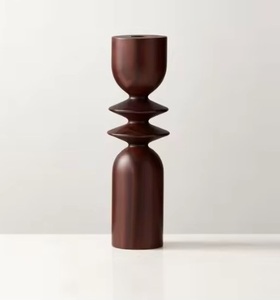 Nouveauté : Porte-bougie en bois, support à bougie artisanal en bois pour la décoration de table, décorations de mariage, prix de gros - Product Image 4