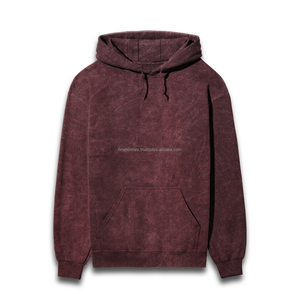 Sweat à capuche en polyester délavé à l'acide, style streetwear, effet vieilli, 100% polyester, imperméable et respirant - Product Image 4