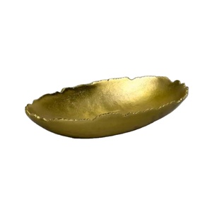 Handcrafts Leaf <b>Bowl</b> Dates Dryfruits <b>Serving</b> Dish Decorative Metal <b>Bowls</b> Holiday <b>Christmas</b> Table Decor American <b>Bowl</b> Made-India - Product Image 4