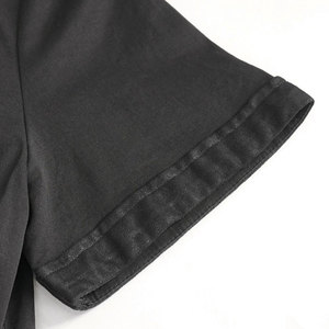 <b>Men's</b> Gothic Short Sleeve Shirt Punk Black Cotton Slim Fit with O-Ring Harness & PU Leather Trim - Product Image 5