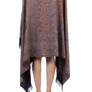 Luxury Women Kashmiri <b>Pashmina</b> Rose <b>Blue</b> Shawl Winter Warm Ethnic Jamawar Wrap Dupatta Stole Scarf Wholesales Supply - Product Image 2
