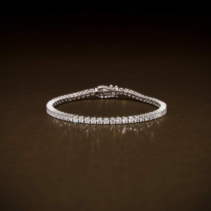 Lab Grown Diamond Tennis Bracelet White Gold Round Cut Classic Elegant Luxury Fine Jewelry For Women <b>Men</b> Unisex Gift - Product Image 1
