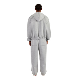Conjunto Deportivo Unisex Infield Gear, Gris, con Capucha, Ligero, de Secado Rápido, Diseño 2 en 1, Manga Larga, Patrón Geométrico, Corte Holgado - Product Image 3