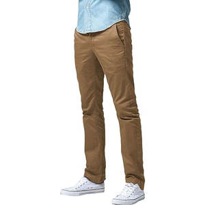 Pantalones Chinos Casuales de Corte Recto para Hombre, Cómodos, de Mezcla de Algodón, para Oficina y Trabajo, Ajuste Delgado, Estilo Moderno - Product Image 1