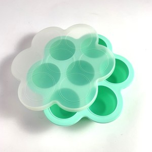 Bac à glaçons en silicone de qualité alimentaire pour bébé – Bac à glaçons 7 cubes pour purées maison, compatible lave-vaisselle, congélateur et micro-ondes - Product Image 1