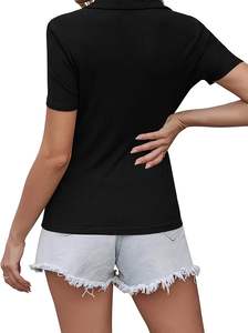 Camiseta Polo de Algodón 220Gsm para Mujer, Diseño de Bordado Personalizado, Corte Ajustado, Manga Corta, Camisetas Publicitarias, Polo de Tenis - Product Image 3