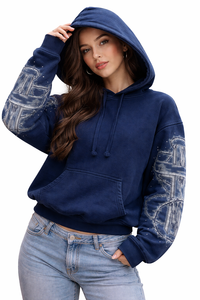 Sudadera con Capucha Premium Estilo Urbano, Lavado Ácido, Vintage, Gruesa, 100% Algodón, Unisex, Casual, Ecológica, Transpirable, con Logotipo Personalizado - Product Image 4
