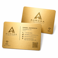 Carte NFC personnalisée en métal avec logo, code QR, carte de visite en acier inoxydable, vente en gros OEM