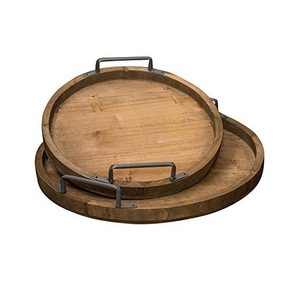 Plateau de service en bois écologique, durable, en bois massif, pour le petit-déjeuner, la cuisine, la salle à manger, la table basse et le service quotidien - Product Image 1
