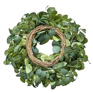 Ghirlanda Decorativa Artificiale di Alta Qualità da 26 Pollici Verde con Foglie di Eucalipto, Bacche e Steli Spinosi per Decorazioni Annuali - Product Image 6