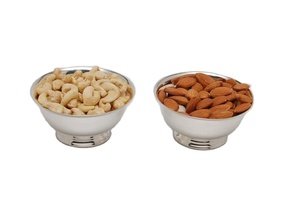 ชามเสิร์ฟทองเหลืองเซ็ต2ชิ้นสำหรับตกแต่งเครื่องครัวสีเงินดีไซน์ทันสมัยชามเสิร์ฟทองเหลืองชุด2ชิ้น - Product Image 2