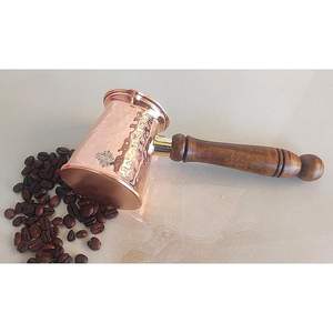 Nueva cafetera turca de cobre, cafetera árabe turca de acero inoxidable de 300 ml, apta para inducción, con aislamiento térmico, utensilios para café y té - Product Image 3