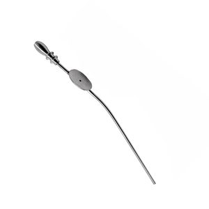 Cánula de succión manual de acero Frazier y tubo mastoideo de 7 pulgadas con punta angulada para instrumentos de cirugía neuro-otorrinolaringológica, certificado CE Clase II - Product Image 2