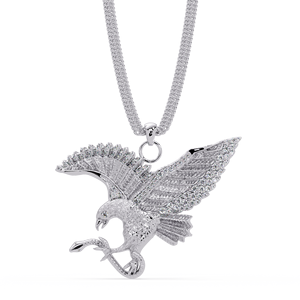 Individuelles Logo 925 Silber Labor-Diamant Iced Out Adler-Anhänger Luxus Hip-Hop Schmuck OEM ODM Halskette Maßanfertigung - Product Image 2