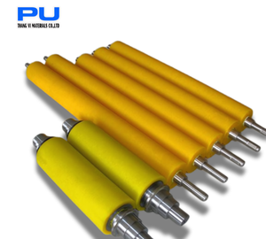 PU Polyurethane <b>Rollers</b> with Bearings Conveyor <b>Roller</b> Wheel <b>Rubber</b> <b>Roller</b> Industrial Heavy Duty OEM Supplier THANG VI 70A-95A - Product Image 1