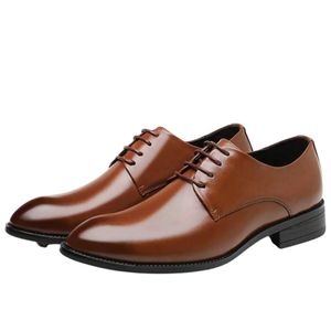 Mens PU <b>Upper</b> Slip on Business Casual Wedding Shoes Thick Rubber Sole Comfortable Walking Spring Autumn All Season - Product Image 3