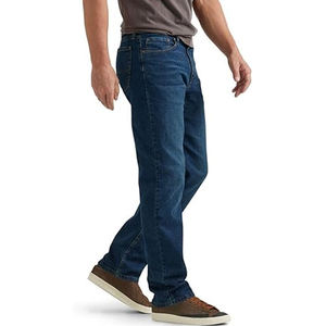 Jeans de Mezclilla Rectos para Hombre, Corte Clásico, Estilo Casual Urbano, Ajuste Delgado, Azul Lavado, Diseño Retro, Transpirables para Invierno y Verano - Product Image 2