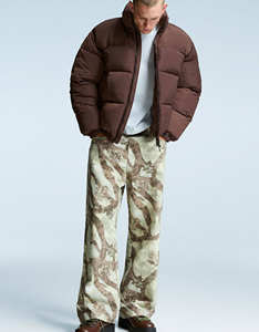 Chaqueta Acolchada con Cuello Alto Personalizada al por Mayor, de Alta Calidad, de Secado Rápido, Cortavientos para Hombre con Diseño de Logotipo y Estampado de Letras - Product Image 3