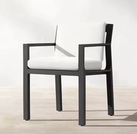 Ensemble de salle à manger d'extérieur en aluminium 6 places, mobilier de jardin moderne pour villa de luxe et terrasse