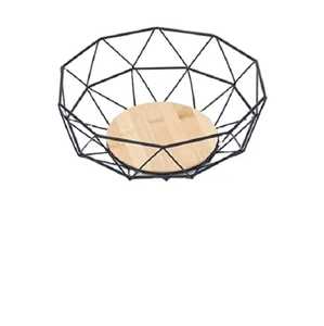 Rustic Dark Wood Storage <b>Baskets</b> with Metal Wire Mesh Inlay Set of 2 Decorative Wooden Crates with Handles for Home Pantry - Product Image 6