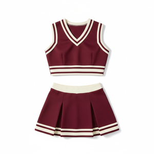 Tenue de cheerleading extensible à séchage rapide, sur mesure, sexy, pour femmes, pour compétition d'équipe athlétique, design personnalisé - Product Image 2