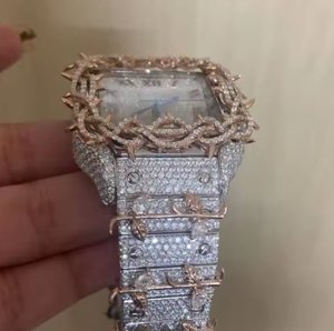 Montre automatique de luxe pour homme style Hip-Hop, verre saphir, aiguilles, acier inoxydable, diamants Moissanite VVS, collection 2026, en promotion - Product Image 2
