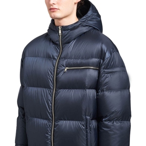 Oversized Men's Woolen Puffer <b>Jacket</b> Embroidery <b>Waterproof</b> Breathable Trendy Winter Quilted Full Zip Streetwear <b>Warm</b> Casual - Product Image 6